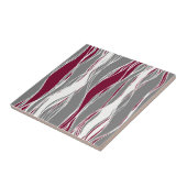 Elegant, modern, Linien, Wellen, hellgrau, grau Fliese (Seite)