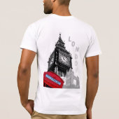 Elegant Modern London Red Telefone Box Big Ben T-Shirt (Rückseite)