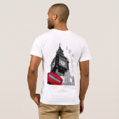 Elegant Modern London Red Telefone Box Big Ben T-Shirt (Schwarz voll)