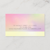 Elegant Modern Lotus Holographic Visitenkarte (Rückseite)