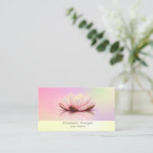 Elegant Modern Lotus Holographic Visitenkarte (Stehend Vorderseite)