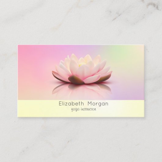 Elegant Modern Lotus Holographic Visitenkarte (Vorderseite)