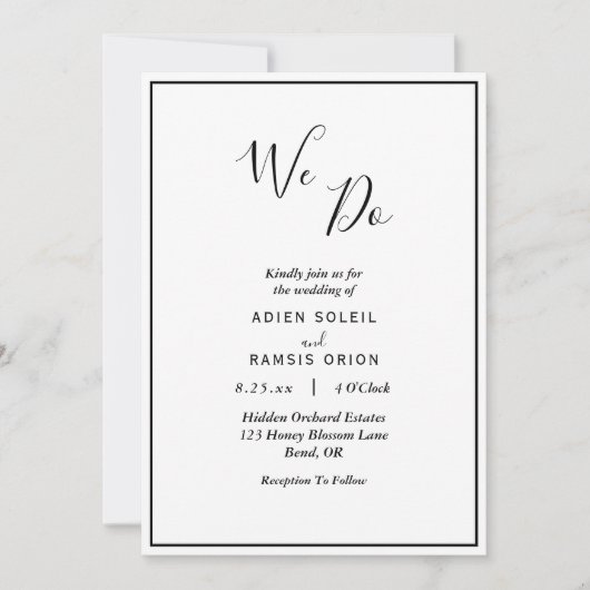 Elegant modern machen wir Hochzeitseinladung Einladung (Vorderseite)