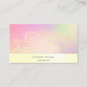 Elegant Modern Mandala Holographic Visitenkarte