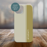 Elegant Modern, Minimal 2 Color Design with Name Case-Mate iPhone Hülle<br><div class="desc">Taupe and stone colors -- A simple, striking design with 2 colors and a stripe. A fun color block to add your name or any text. You can add a name, monogram or other custom text. If you need to move the art around, click on the customize button to make...</div>