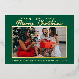 Elegant Modern Minimal Christmas | Modern Family Folien Feiertagskarte