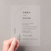 Elegant Modern Minimalist Arch Wedding Acryleinladungen (Insitu (Handheld))