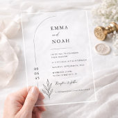 Elegant Modern Minimalist Arch Wedding Acryleinladungen