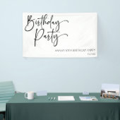 Elegant Modern Minimalist Birthday Party Banner (Messeveranstaltung)