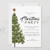 Elegant Modern Minimalist Christmas Party Einladung (Vorderseite)