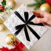 Elegant modern minimalist holly pattern  geschenkpapier set