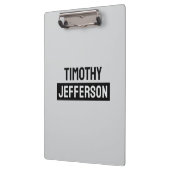 Elegant Modern Minimalist Own Name Klemmbrett (Links)