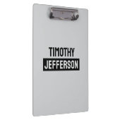 Elegant Modern Minimalist Own Name Klemmbrett (Rechts)