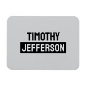 Elegant Modern Minimalist Own Name Magnet (Horizontal)