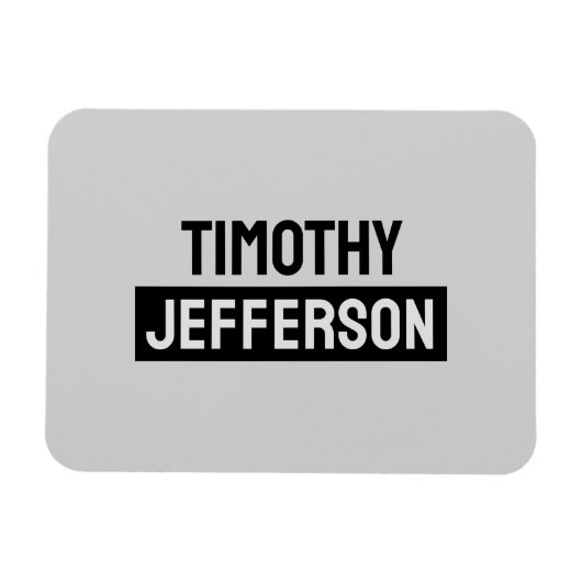 Elegant Modern Minimalist Own Name Magnet (Horizontal)