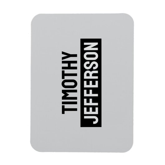 Elegant Modern Minimalist Own Name Magnet (Vertikal)