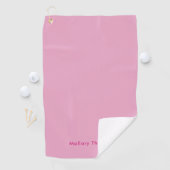 Elegant Modern Minimalist Professional Basic Pink  Golfhandtuch (Insitu)