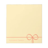 Elegant Modern Minimalist Stylish Bow Notizblock (Vorderseite)