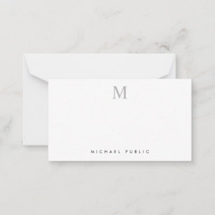 Elegant Modern Minimalistisch Initial Monogram Sim Mitteilungskarte