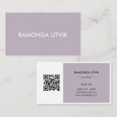 Elegant Modern mit QR-Code Visitenkarte (Vorne/Hinten)