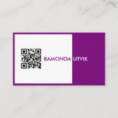 Elegant Modern mit QR-Code Visitenkarte (Vorderseite)