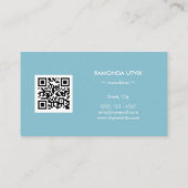 Elegant Modern mit QR-Code Visitenkarte (Rückseite)