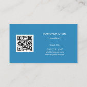 Elegant Modern mit QR-Code Visitenkarte (Rückseite)