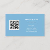 Elegant Modern mit QR-Code Visitenkarte (Rückseite)