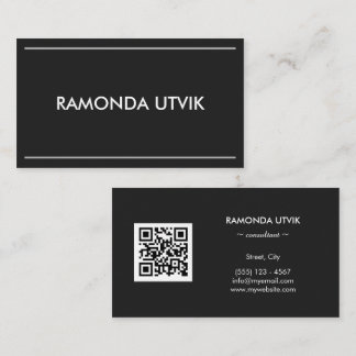Elegant Modern mit QR-Code Visitenkarte