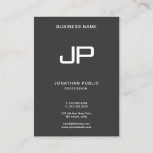 Elegant Modern Monogram Initial Luxury Mighty Visitenkarte