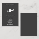 Elegant Modern Monogram Initial Luxury Mighty Visitenkarte (Vorne/Hinten)