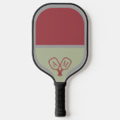 Elegant Modern Monogram Pickleball Symbol Pickleball Schläger (Vorderseite)