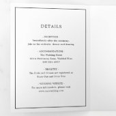 Elegant Modern Monogram Simple Wedding Dreifach Gefaltete Einladung (Innen Erste Seite)