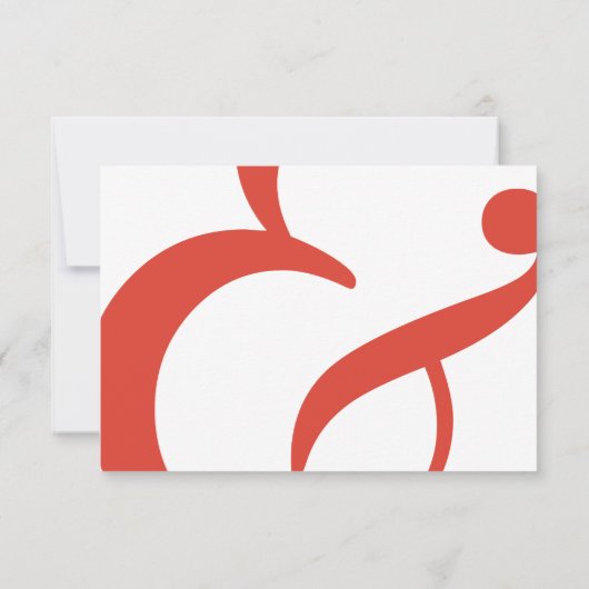 Elegant Modern Monogram Wedding RSVP (Rückseite)