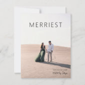 Elegant & modern Mr. & Mrs. 2 Fotos Weihnachten (Vorderseite)