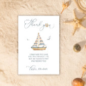 Elegant Modern Nautical Sailboat Vielen Dank Karte