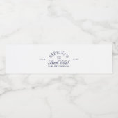 Elegant Modern Navy Blue Bachelorette Wasserflaschenetikett (Einzelnes Label)