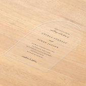 Elegant Modern Neutral Wedding Acryleinladungen (Ablage )