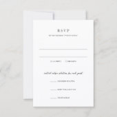 Elegant Modern Neutral Wedding RSVP Karte (Vorderseite)