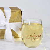 Elegant Modern Newlyweds Weinglas Ohne Stiel
