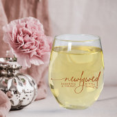 Elegant Modern Newlyweds Weinglas Ohne Stiel