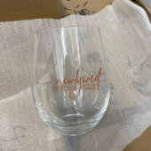 Elegant Modern Newlyweds Weinglas Ohne Stiel