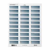 Elegant Modern Ombre Blue Rücksendeadresse (Vorne)
