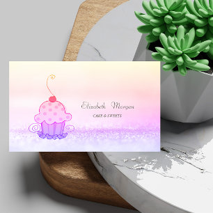Elegant Modern Ombre Bokeh Cake Süßigkeiten Visitenkarte