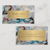 Elegant Modern Ombre Marble Gold Visitenkarte (Vorne/Hinten)
