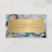 Elegant Modern Ombre Marble Gold Visitenkarte (Rückseite)