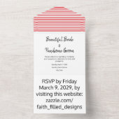 Elegant Modern Patriotic 4. Juli Hochzeit All In One Einladung (Innen Boden)