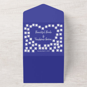 Elegant Modern Patriotic 4. Juli Hochzeit All In One Einladung