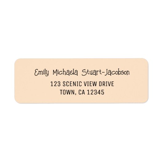 Elegant Modern Peach Casual Contemporary Script (Vorne)