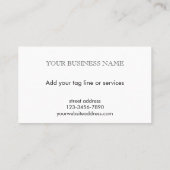 Elegant Modern Peach Custom Photo Template  Visitenkarte (Rückseite)